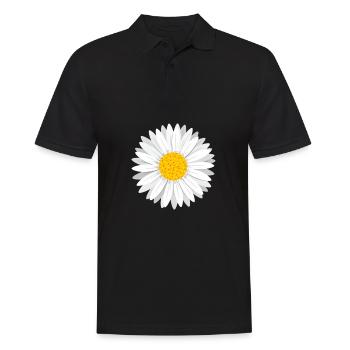 Daisy Fleur marguerite blanche fleur fleur - Polo Homme - noir - Devant - Kai (181cm)