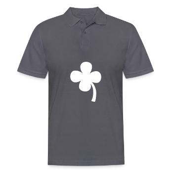 Graphic Clover Leaf - Männer Poloshirt - Anthrazit - Vorne - Nico (186cm)