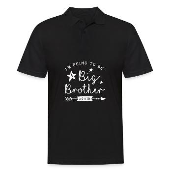 I'm Going To Be A Big Brother Again - Männer Poloshirt - Schwarz - Vorne - Kai (181cm)