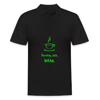 Coffee Lover Coffee Addicted - Men's Polo Shirt - black - Front - Kai (181cm)