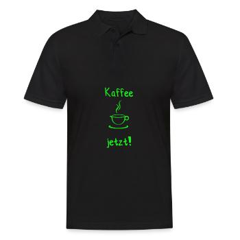 Kaffee Liebhaber Kaffee Süchtig - Männer Poloshirt - Schwarz - Vorne - Kai (181cm)