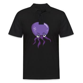 Oktopus Riesenkraken Tintefisch Tentakel Meer - Männer Poloshirt - Schwarz - Vorne - Kai (181cm)