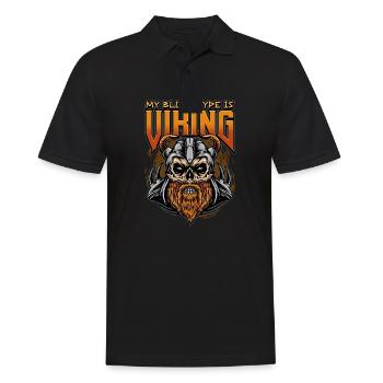 Norse Viking Mythology Design for Viking Warriors - Männer Poloshirt - Schwarz - Vorne - Kai (181cm)