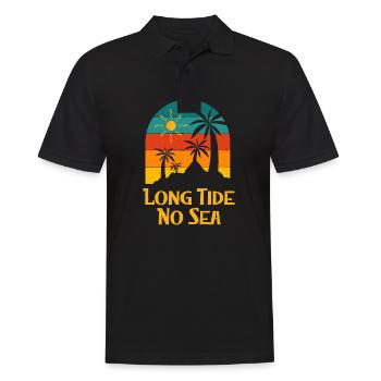 Long Tide No Sea Beach Friends Ocean Buddy Funny - Männer Poloshirt - Schwarz - Vorne - Kai (181cm)