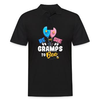 He or She Gramps To Bee Best Grandpa Ever - Men's Polo Shirt - black - Front - Kai (181cm)