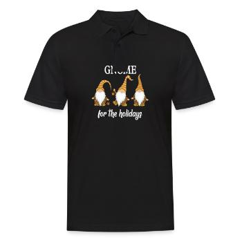 Gnom für die Feiertage - Männer Poloshirt - Schwarz - Vorne - Kai (181cm)