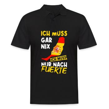 Fuerte Fuerteventura Urlaub Sommerurlaub Sonne Url - Männer Poloshirt - Schwarz - Vorne - Kai (181cm)