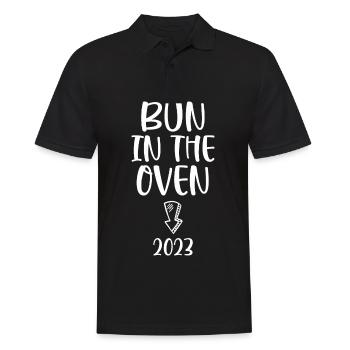 Run In The Oven 2023 Mère enceinte bébé - Polo Homme - noir - Devant - Kai (181cm)