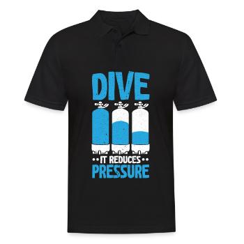 Diving It reduces the pressure Diving Aquatic Scu - Men's Polo Shirt - black - Front - Kai (181cm)