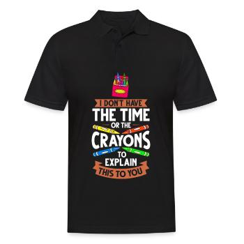 Buntstift Box Farbstift Wachs Fall Wachsmalstift - Männer Poloshirt - Schwarz - Vorne - Kai (181cm)