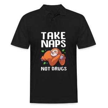 Drug-free addiction addicted - Men's Polo Shirt - black - Front - Kai (181cm)
