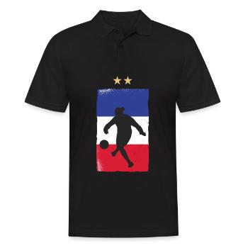 France Football Maillot de foot Drapeau Français - Polo Homme - noir - Devant - Kai (181cm)