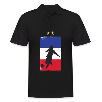 France Football Maillot de foot Drapeau Français - Polo Homme - noir - Devant - Kai (181cm)