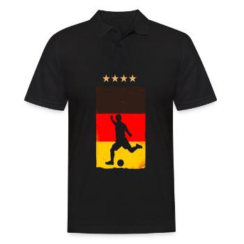 Maillot de fan de football allemand allemand - Polo Homme - noir - Devant - Kai (181cm)