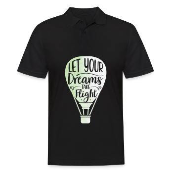Ballonfahrt | Heißluftballon Luftfahrt Geschenke - Männer Poloshirt - Schwarz - Vorne - Kai (181cm)