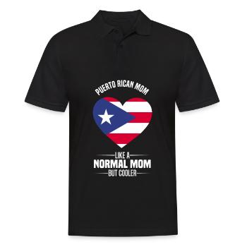 Puerto Rico Flagge | Puerto Ricaner Geschenkideen - Männer Poloshirt - Schwarz - Vorne - Kai (181cm)