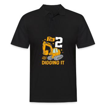 Children's birthday party construction site - Men's Polo Shirt - black - Front - Kai (181cm)
