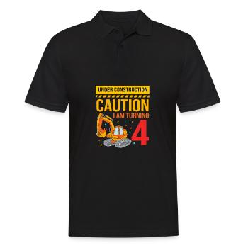 Chantier de la fête d’anniversaire des enfants - Polo Homme - noir - Devant - Kai (181cm)