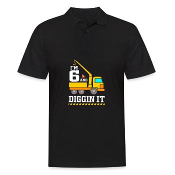Children's birthday party construction site - Men's Polo Shirt - black - Front - Kai (181cm)