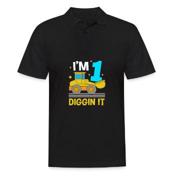 Children's birthday party construction site - Men's Polo Shirt - black - Front - Kai (181cm)