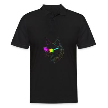 Rave Raver Musique techno Techno basse Table de mixage - Polo Homme - noir - Devant - Kai (181cm)