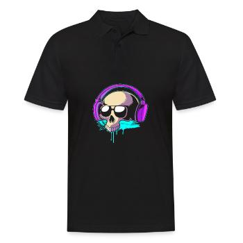 Rave Raver Musique techno Techno basse Table de mixage - Polo Homme - noir - Devant - Kai (181cm)