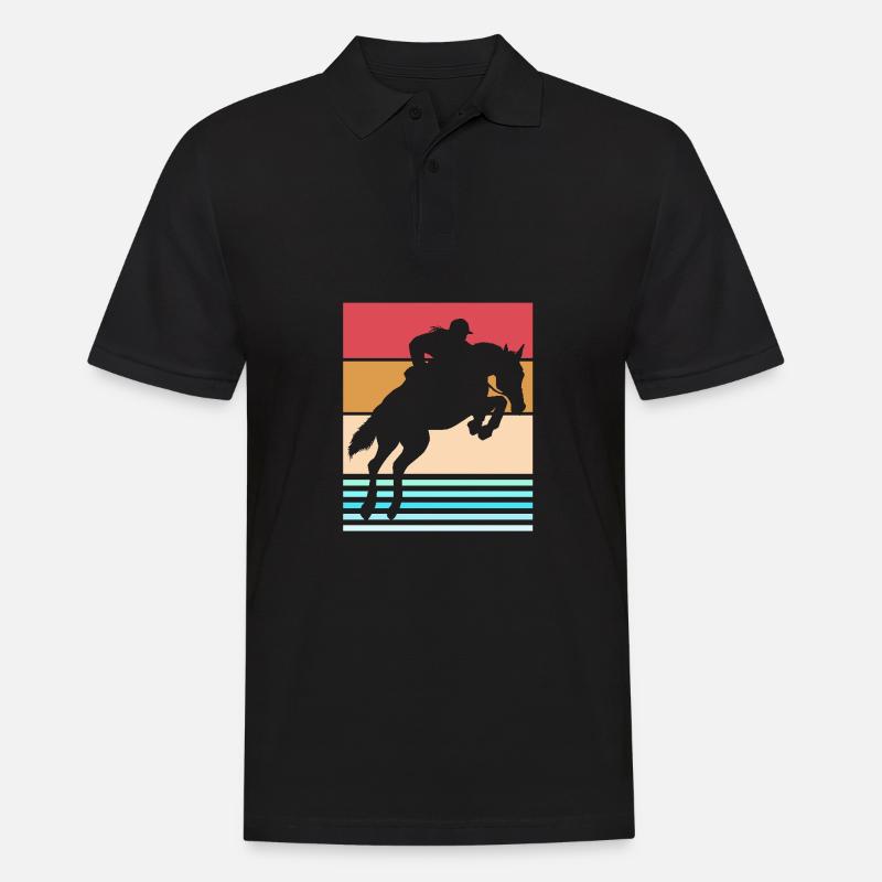 Saut d’obstacles Saut d’obstacles - Polo Homme - noir
