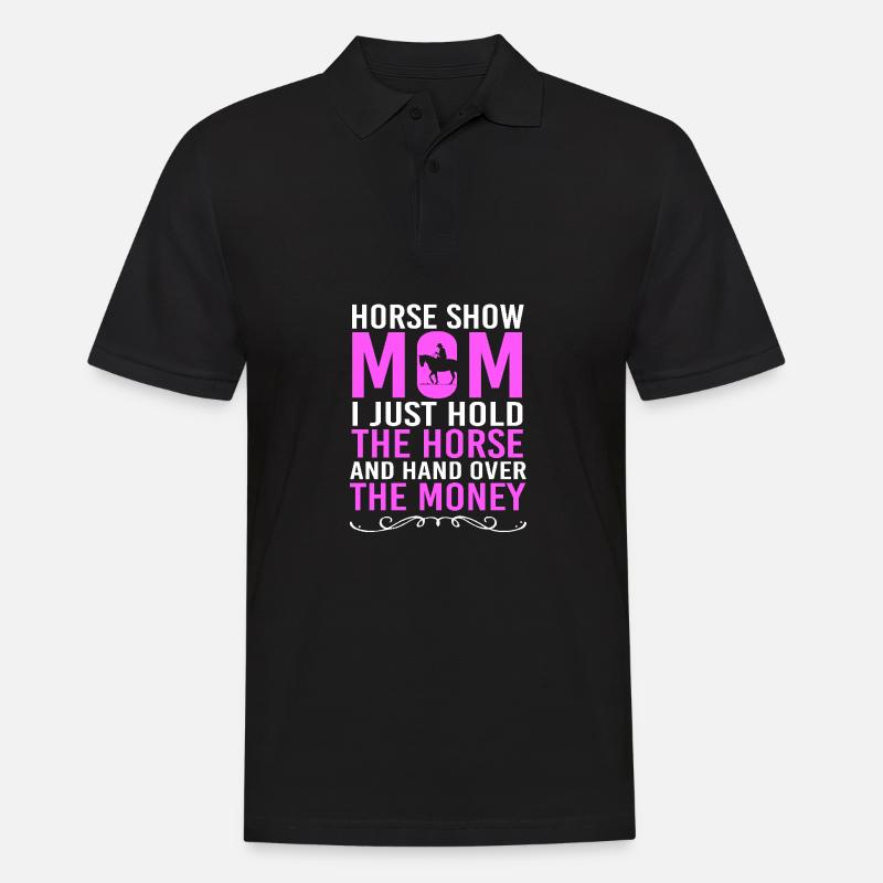 Springreiten Springpferd - Männer Poloshirt - Schwarz