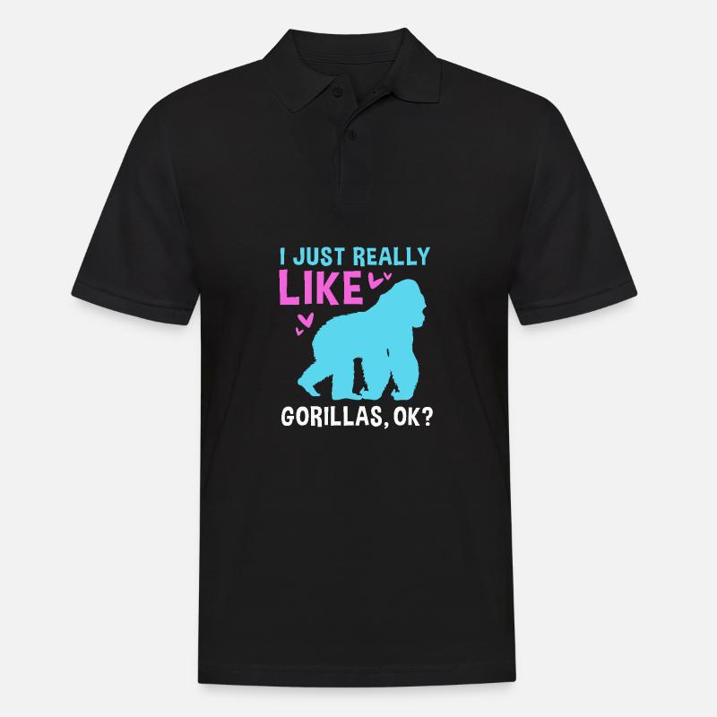Gorilla - Männer Poloshirt - Schwarz