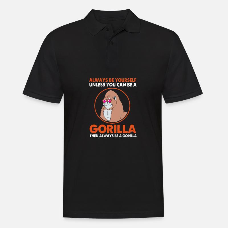 Gorilla - Männer Poloshirt - Schwarz