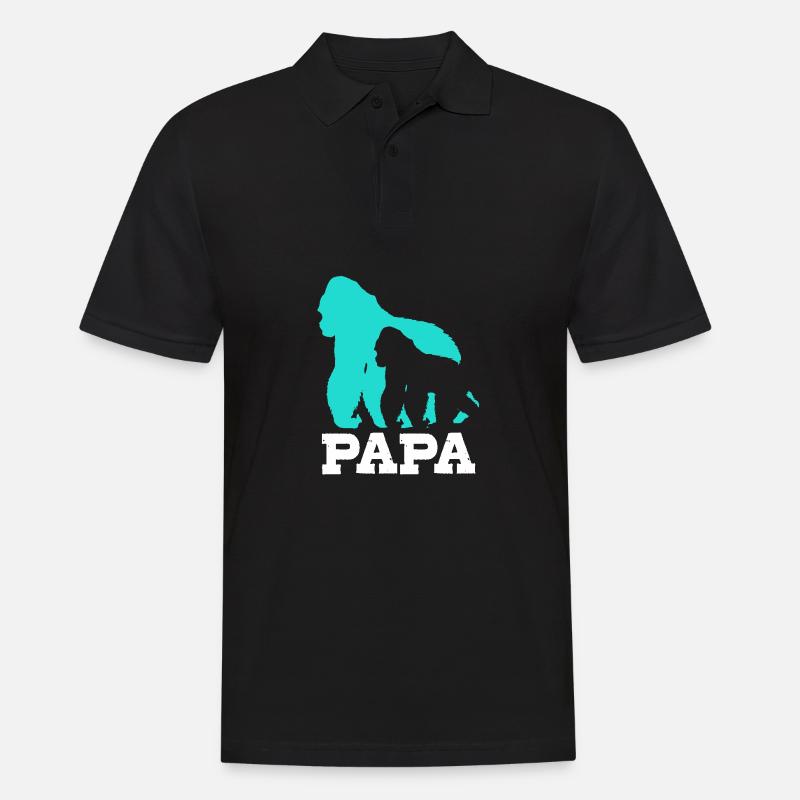 Gorilla - Männer Poloshirt - Schwarz