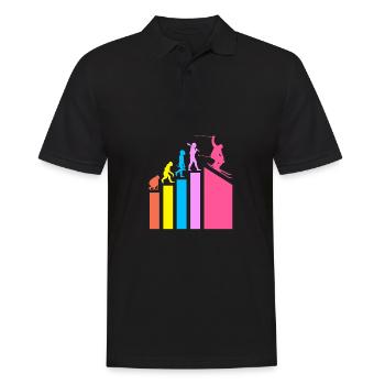Ski Ski Holiday - Men's Polo Shirt - black - Front - Kai (181cm)