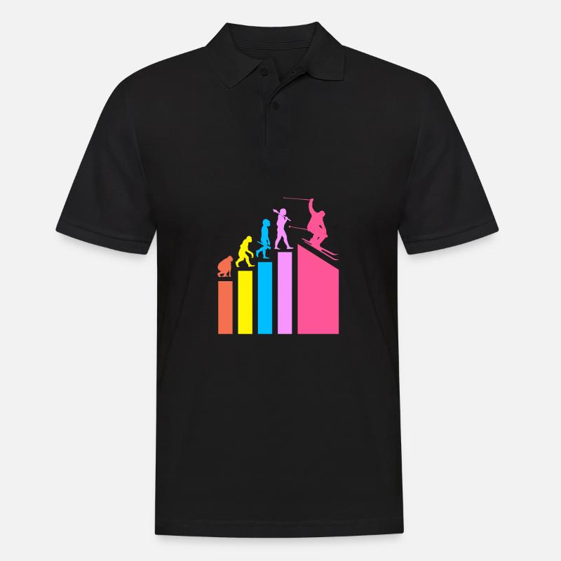 Ski Skiurlaub - Männer Poloshirt - Schwarz