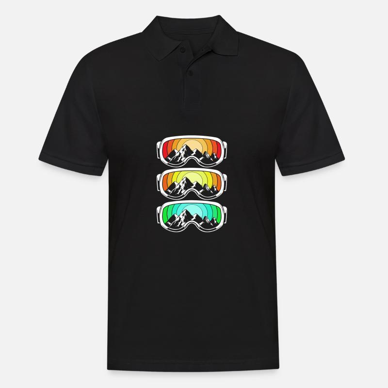 Ski Skiurlaub - Männer Poloshirt - Schwarz