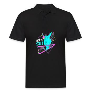 Ski Ski Holiday - Men's Polo Shirt - black - Front - Kai (181cm)