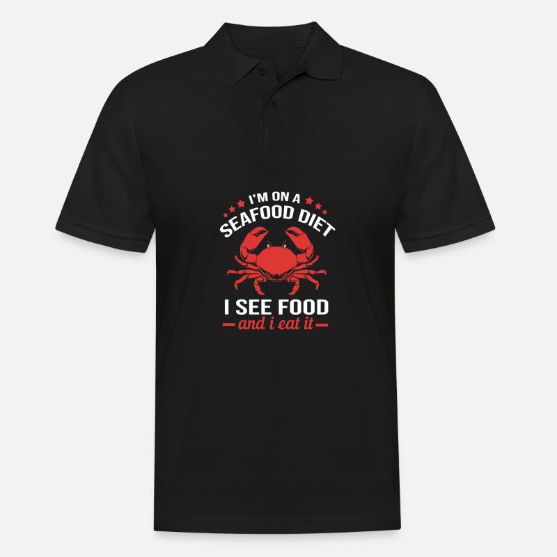 Krabbe - Männer Poloshirt - Schwarz