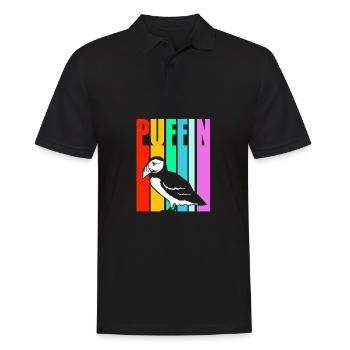 Papageientaucher Puffin - Männer Poloshirt - Schwarz - Vorne - Kai (181cm)