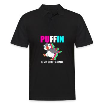 Papageientaucher Puffin - Männer Poloshirt - Schwarz - Vorne - Kai (181cm)
