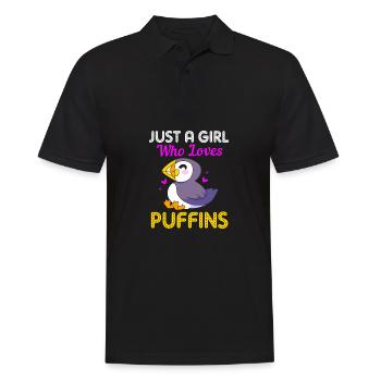 Papageientaucher Puffin - Männer Poloshirt - Schwarz - Vorne - Kai (181cm)