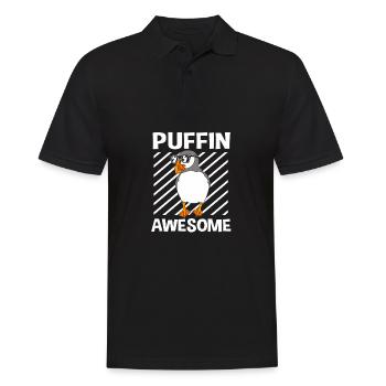 Papageientaucher Puffin - Männer Poloshirt - Schwarz - Vorne - Kai (181cm)
