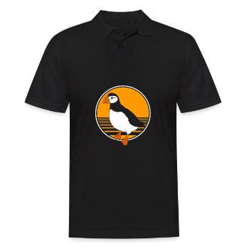 Papageientaucher Puffin - Männer Poloshirt - Schwarz - Vorne - Kai (181cm)