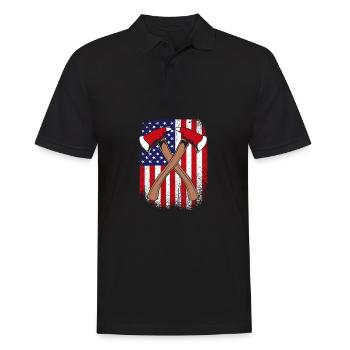 Firefighter Fire Brigade - Men's Polo Shirt - black - Front - Kai (181cm)
