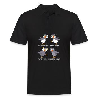 Papageientaucher Puffin - Männer Poloshirt - Schwarz - Vorne - Kai (181cm)