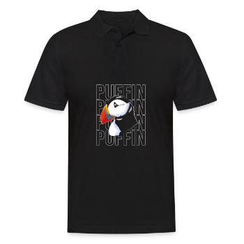 Papageientaucher Puffin - Männer Poloshirt - Schwarz - Vorne - Kai (181cm)