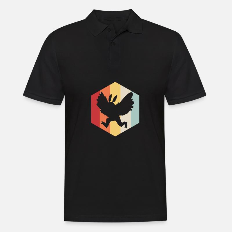 Mottenmann - Männer Poloshirt - Schwarz