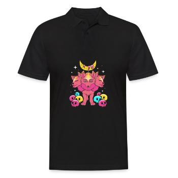 Pastell Gothic - Männer Poloshirt - Schwarz - Vorne - Kai (181cm)