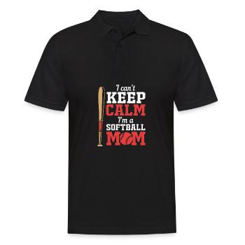 Softball Mutter Softball Mama - Männer Poloshirt - Schwarz - Vorne - Kai (181cm)