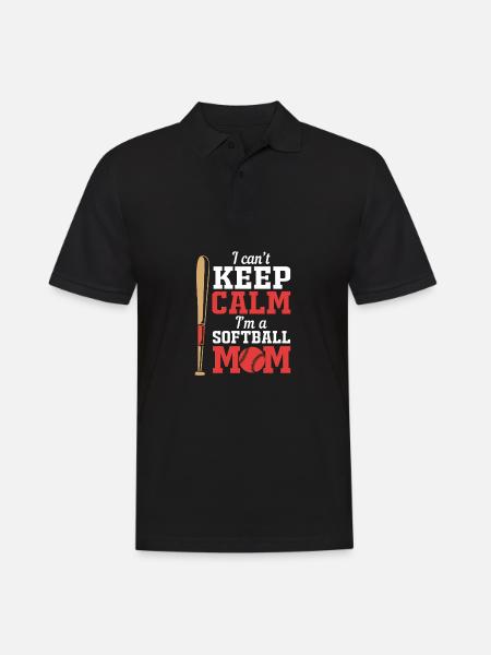 Softball Mutter Softball Mama - Männer Poloshirt - Schwarz