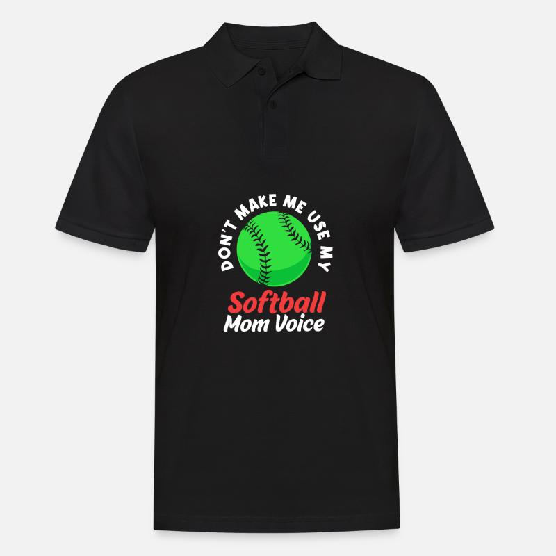 Softball Mutter Softball Mama - Männer Poloshirt - Schwarz