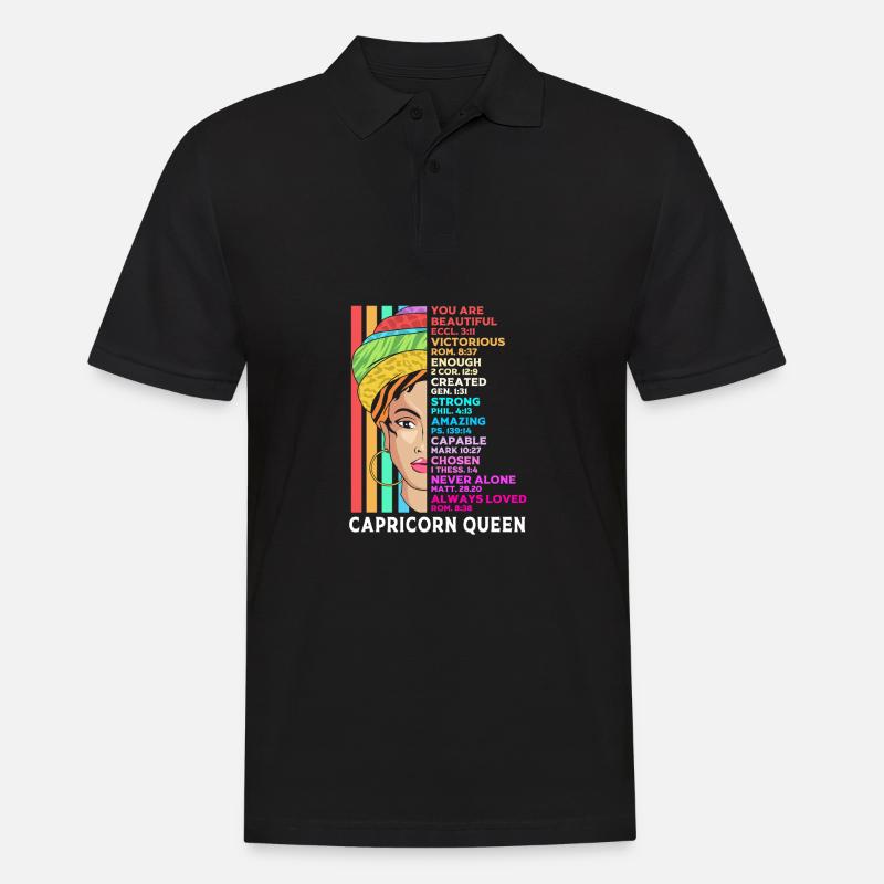 Sternzeichen Steinbock - Männer Poloshirt - Schwarz